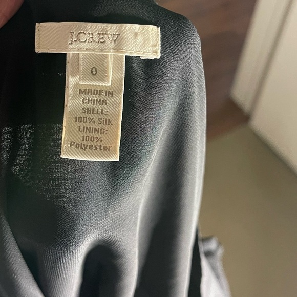 J.crew Womens Ruffle Raw Hem Sleeveless Shirt/Top Sz 0 Side Zip 100% Silk - Picture 7 of 7